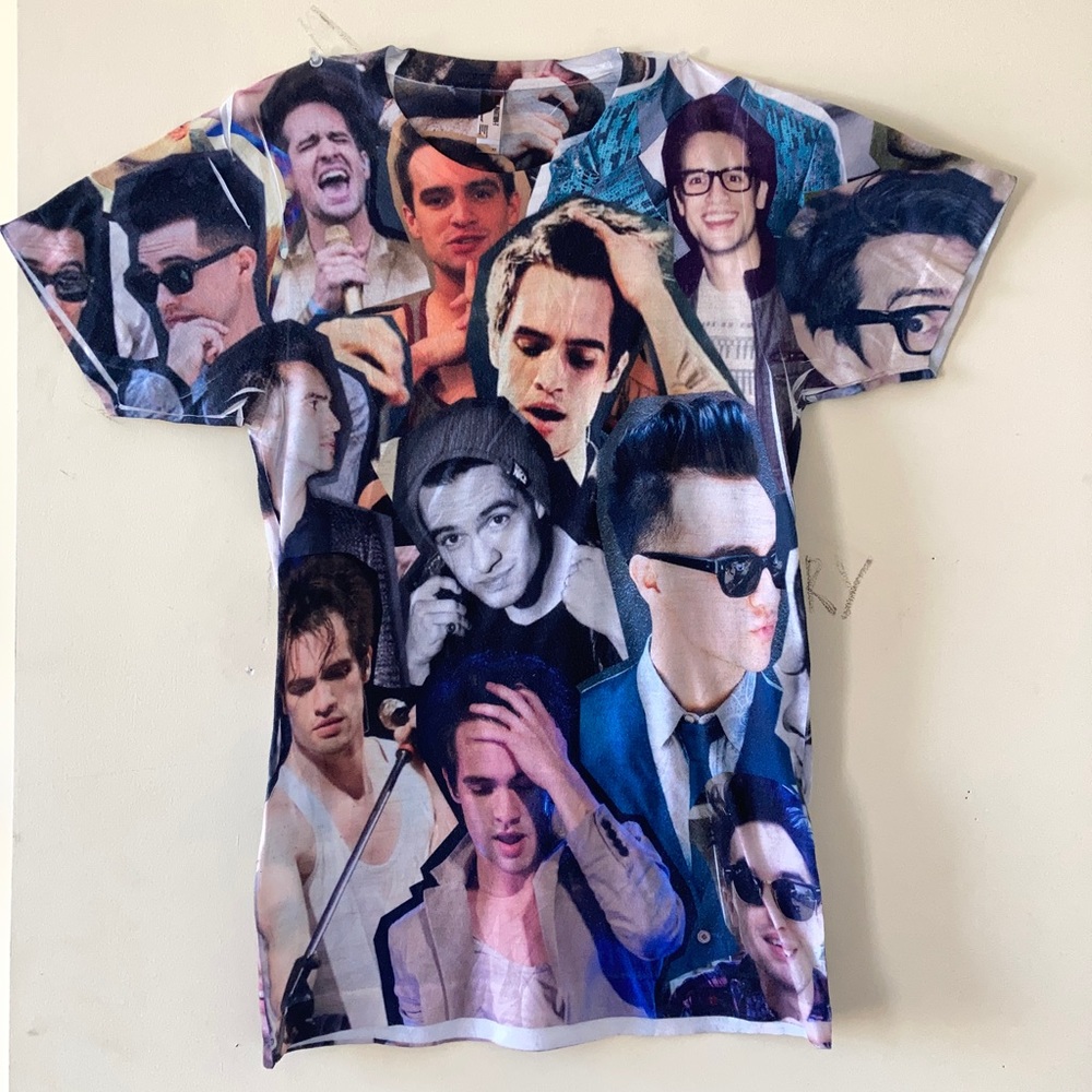 American Apparel sublimation-t Brendon Urie collage